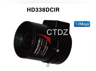 HD338DCIR高清镜头130万3.3-8mm手动变焦DC光圈镜头1/3"