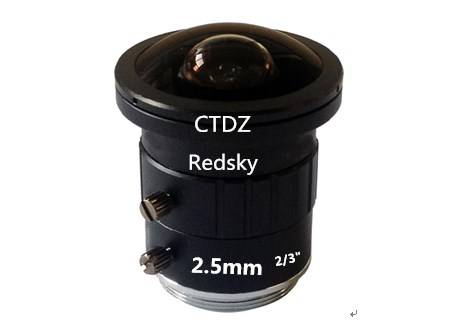 Redsky镜头CT23FM0250CSIR-8MP高清鱼眼镜头手动光圈CS口2.5mm800万像素2/3"