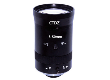 CT12VM0850CB-2MP高清手动光圈镜头8-50mm变焦200万像素1/2"