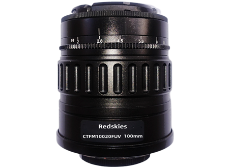 Redskies高清紫外镜头 F口 CTFM10020FUV 100mm F2.0（成像尺寸18mm）